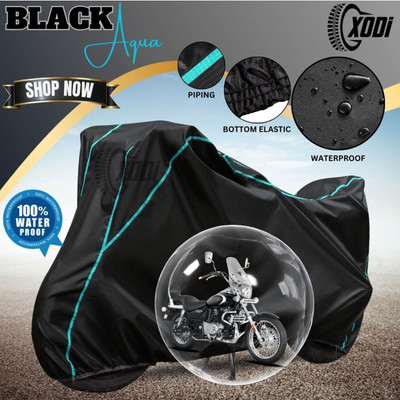 xodi Waterproof Two Wheeler Cover for Bajaj(Avenger, Black, Blue)