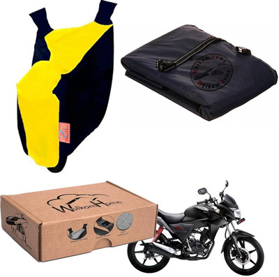 WolkomHome Waterproof Two Wheeler Cover for Honda(CB Twister, Yellow, Blue)