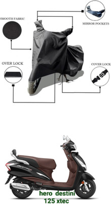 Mdstar Waterproof Two Wheeler Cover for Hero(Destini 125, Black)