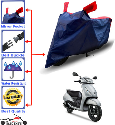 KEDIT Two Wheeler Cover for TVS(Jupiter 125, Red, Blue)