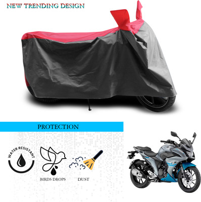 ANTHUB Waterproof Two Wheeler Cover for Yamaha(Fazer-250, Grey, Red)