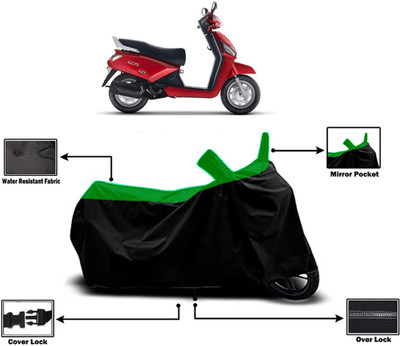 Amexride Two Wheeler Cover for Mahindra(Gusto BS6, Green)