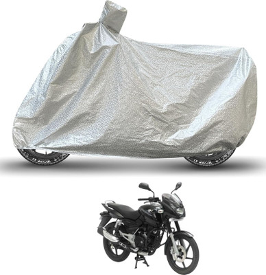 Caronix Waterproof Two Wheeler Cover for Bajaj(Pulsar 180, Silver)