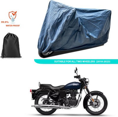 PAGORA Waterproof Two Wheeler Cover for Royal Enfield(Bullet Electra Twinspark, Blue)