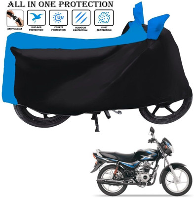 OliverX Waterproof Two Wheeler Cover for Bajaj(CT 100, Black, Blue)