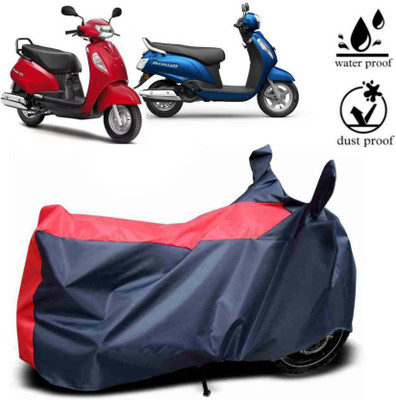 smwzxyu Waterproof Two Wheeler Cover for Universal For Bike(Access 125, Red, Beige)