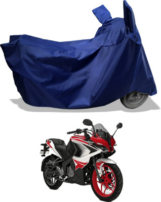 Amexride Two Wheeler Cover for Bajaj(Pulsar RS 200, Blue)