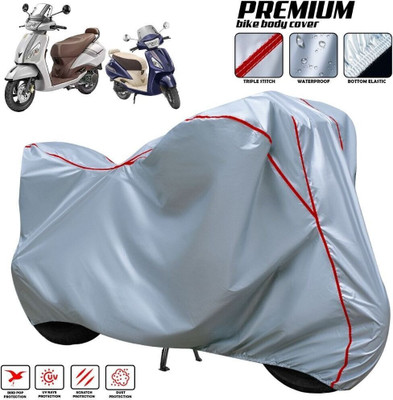 OliverX Waterproof Two Wheeler Cover for TVS(Jupiter 125, Silver, Red, Multicolor)