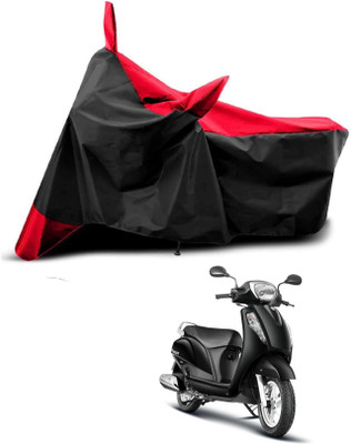 KEDIT Two Wheeler Cover for Suzuki(Access 125, Red, Black)