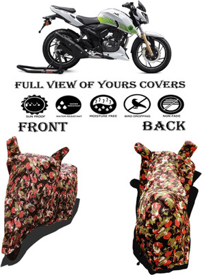 Amexride Two Wheeler Cover for TVS(Apache RTR 200 Fi E100, Multicolor)