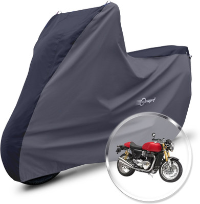 Neodrift Two Wheeler Cover for Triumph(Thruxton 1200 R, Black, Grey)