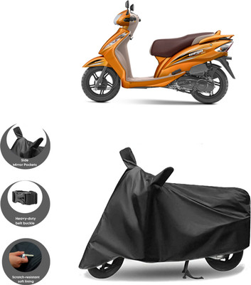 HWSXQAE Waterproof Two Wheeler Cover for TVS(Black)