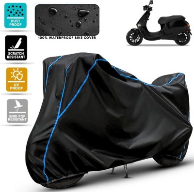 Amikan Waterproof Two Wheeler Cover for Ola(Electric, Black, Blue)