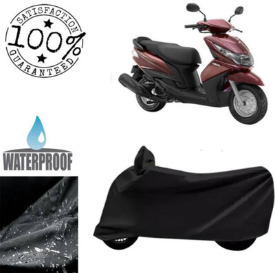 RAAMKM Waterproof Two Wheeler Cover for Hero, Honda, Royal Enfield, TVS(Activa i, Black)