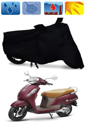 Mdstar Waterproof Two Wheeler Cover for Suzuki(Access, Black)
