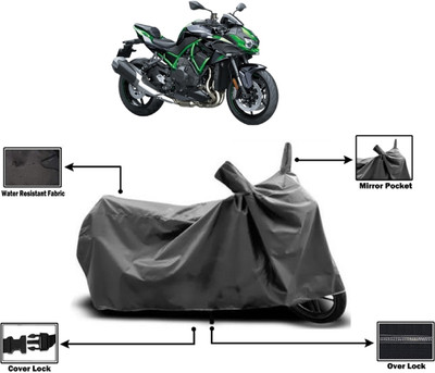 Amexride Two Wheeler Cover for Kawasaki(ZH2, Grey)
