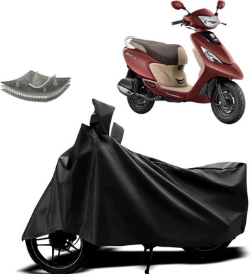 Automotives Waterproof Two Wheeler Cover for TVS(Zest 110, Black)