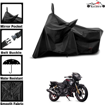 AASHTIK MART Two Wheeler Cover for TVS(Apache RTR 180, Black)