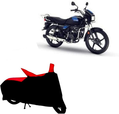 DeepShakshi AUTOMOTIVE Waterproof Two Wheeler Cover for Hero(Black, Red)