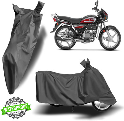 ROYAL AUTO MART Waterproof Two Wheeler Cover for Universal For Bike(Splendor Plus, Grey)