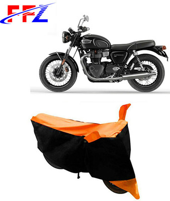 FFZ Waterproof Two Wheeler Cover for Triumph(Bonneville T100, Black, Orange)