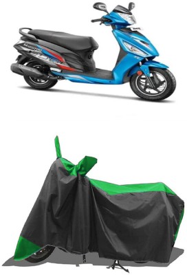 SUGASHRI Waterproof Two Wheeler Cover for Hero(Maestro Edge 110 BS6, Green, Black)