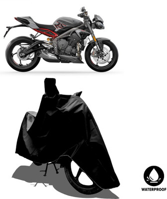 Amexride Waterproof Two Wheeler Cover for Triumph(Speed Triple ABS, Black)