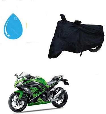 DeepShakshi AUTOMOTIVE Waterproof Two Wheeler Cover for Kawasaki(Ninja 300, Black)