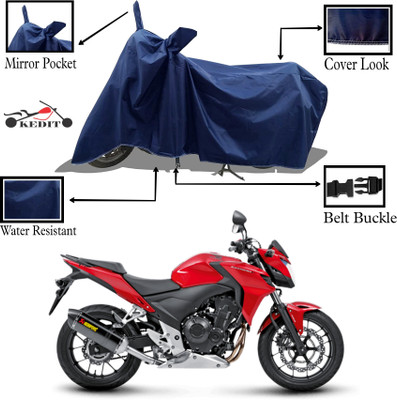 KEDIT Two Wheeler Cover for Honda(CB, Blue)