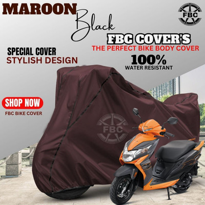 FBC Waterproof Two Wheeler Cover for Honda(Dio, Maroon)