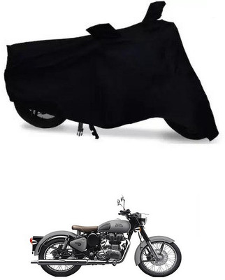 THE REAL ARV Waterproof Two Wheeler Cover for Royal Enfield(Classic Gunmetal BS6, Black)