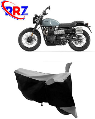 RRZ Waterproof Two Wheeler Cover for Triumph(Street Scrambler, Black, Grey)