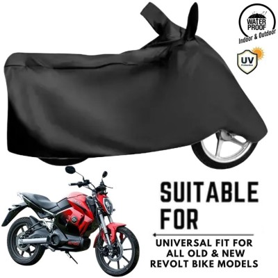 MADAFIYA Waterproof Two Wheeler Cover for Revolt(RV 400, Black)