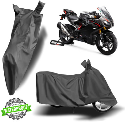 Autoinnovation Waterproof Two Wheeler Cover for TVS(Apache RR 310, Grey)