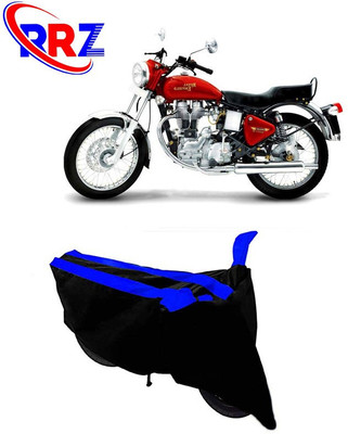 RRZ Waterproof Two Wheeler Cover for Royal Enfield(Electra 5S, Black, Blue)