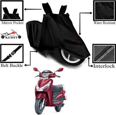 KEDIT Two Wheeler Cover for Hero(MotoCorp Destini 125, Black)