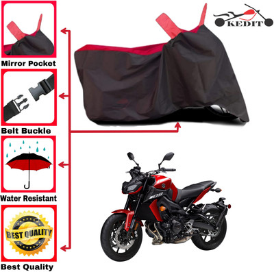 KEDIT Two Wheeler Cover for Yamaha(MT 09 BS6, Red, Black)