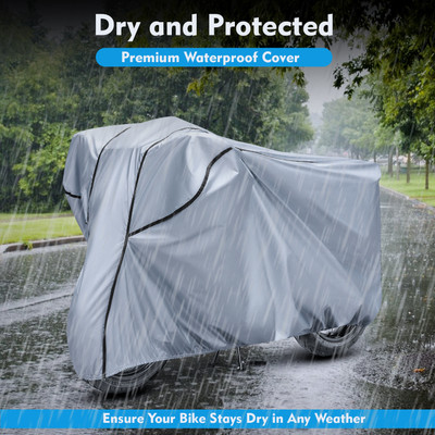 AutoGalaxy Waterproof Two Wheeler Cover for Hero(HF Deluxe, Silver, Black)