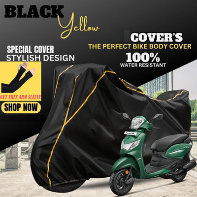 AutoGalaxy Waterproof Two Wheeler Cover for Hero(Pleasure, Black)