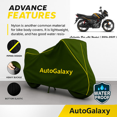 AutoGalaxy Waterproof Two Wheeler Cover for Hero(Glamour FI, Green)