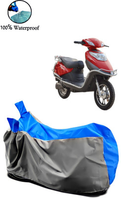 APNEK Waterproof Two Wheeler Cover for Hero(Electric Flash, Grey, Blue)