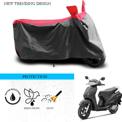 ANTHUB Waterproof Two Wheeler Cover for Honda(Activa 6G, Grey, Red)