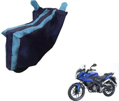 MMSSTAR Waterproof Two Wheeler Cover for Bajaj(Pulsar AS 150, Black, Blue)