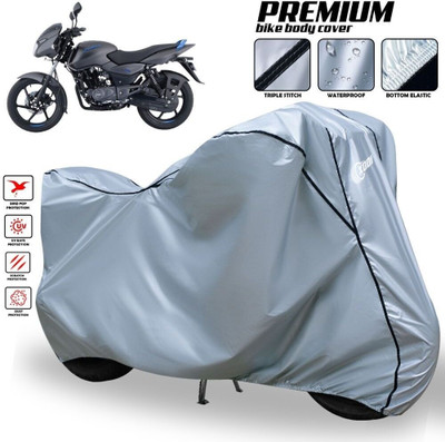 xodi Waterproof Two Wheeler Cover for Bajaj(Pulsar 125 Neon, Silver, Black)