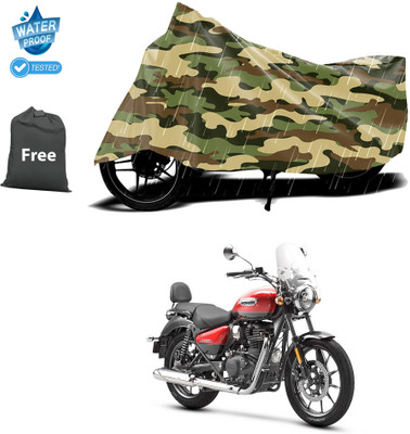 CODOKI Waterproof Two Wheeler Cover for Royal Enfield(Meteor 350, Yellow)