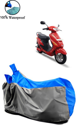 APNEK Waterproof Two Wheeler Cover for Hero(Electric E-Sprint, Grey, Blue)