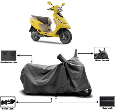 Amexride Two Wheeler Cover for TVS(Zest 110, Grey)