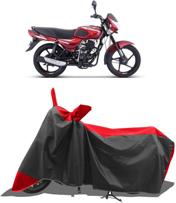 KEDIT Two Wheeler Cover for Bajaj(CT100, Red, Black)