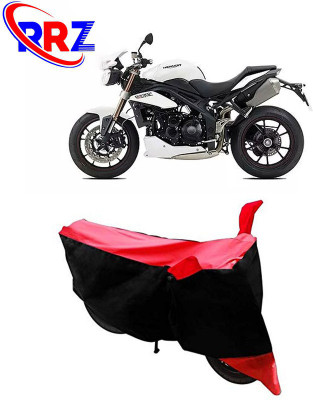 AutoGalaxy Waterproof Two Wheeler Cover for Triumph(Speed Triple ABS, Black, Red)