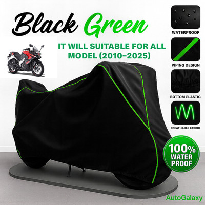 AutoGalaxy Waterproof Two Wheeler Cover for Bajaj(Pulsar RS200 BS6, Black)